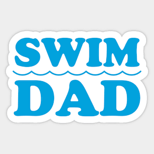 Swim Dad Blue Sticker